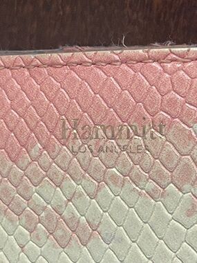 Hammitt Pink and Cream Ombre Snake-Embossed Wallet